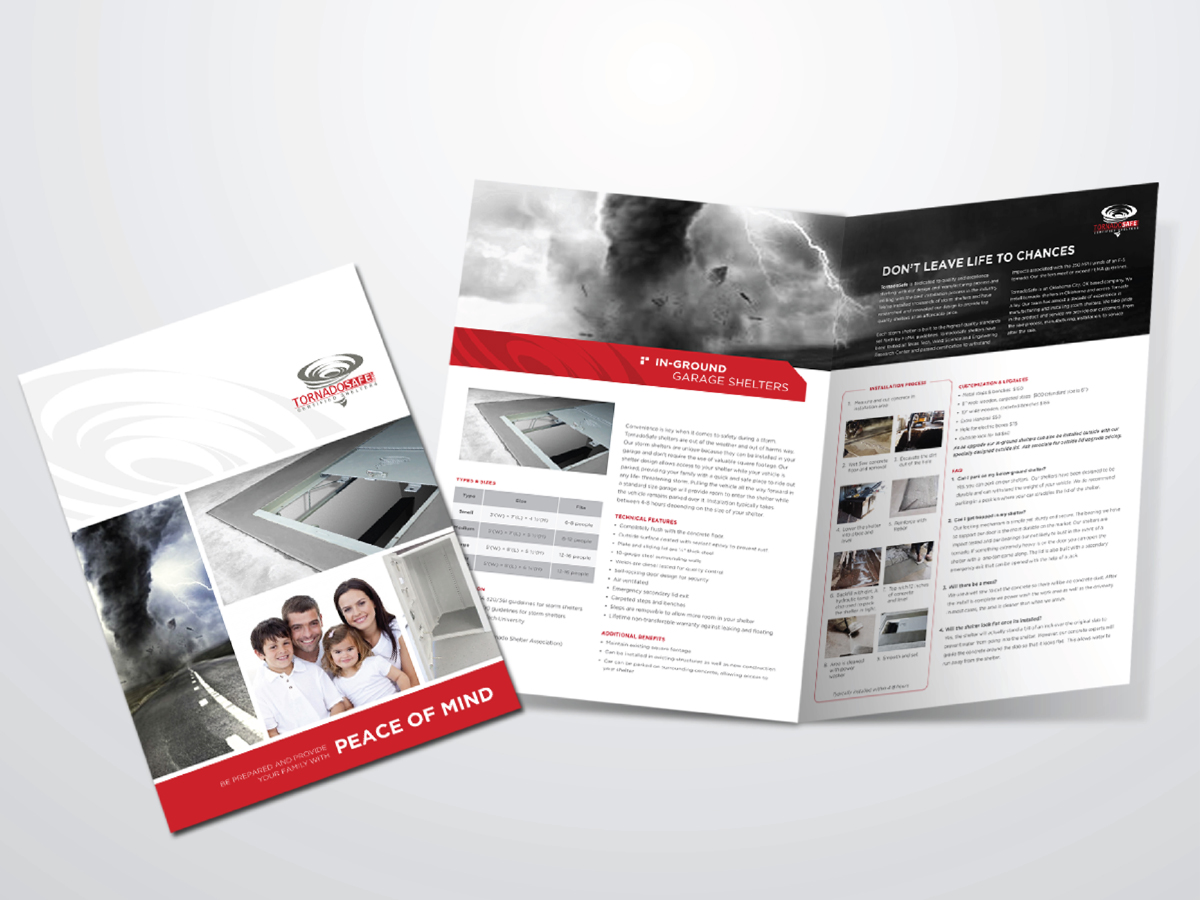 Diseño de Brochure por Yaw Tong para TornadoSafe Shelters | Diseño #3982289