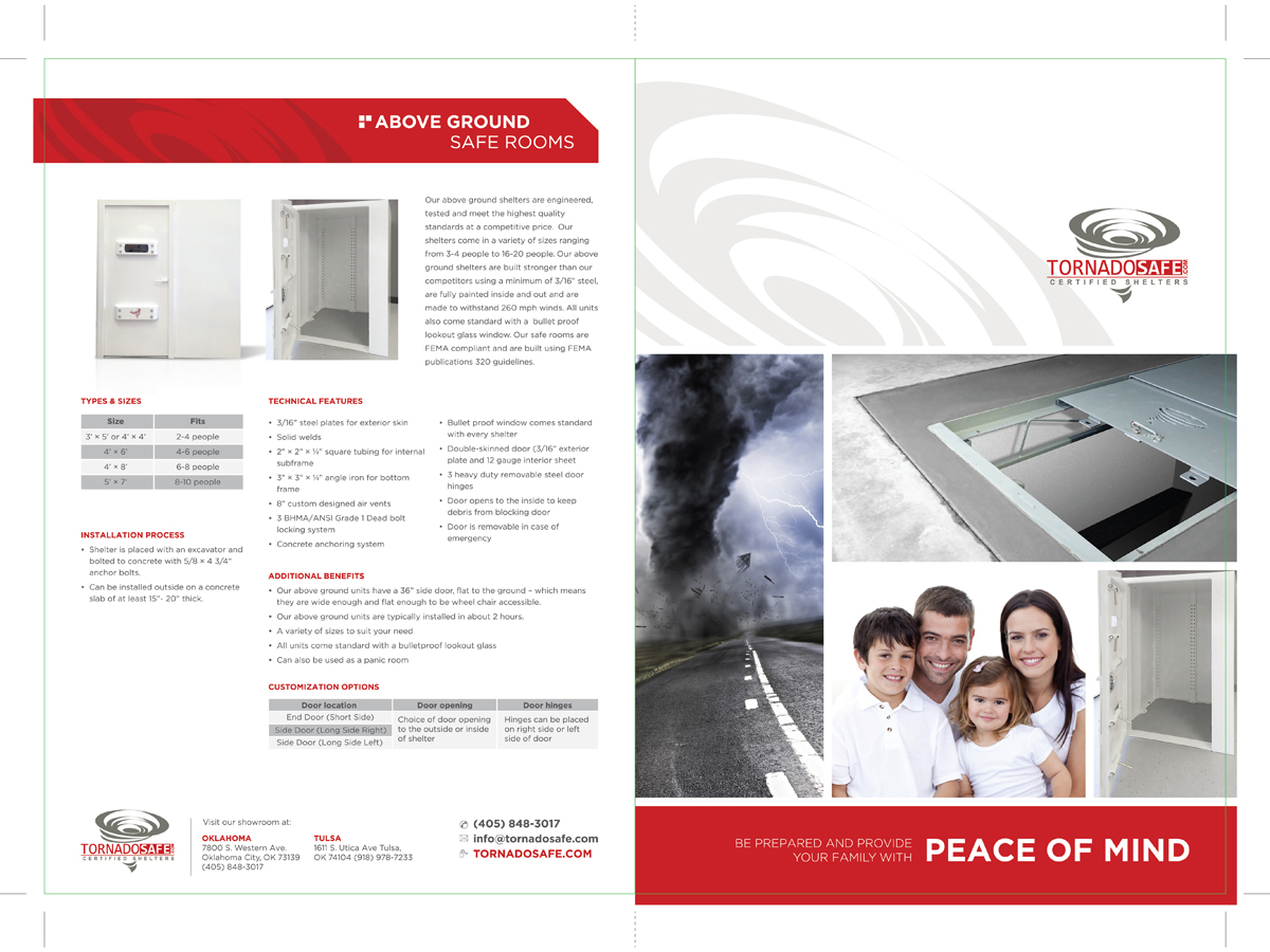 Brochure Design by Yaw Tong for TornadoSafe Shelters | Design #3983974