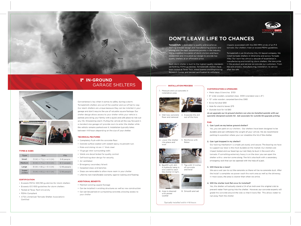 Brochure Design by Yaw Tong for TornadoSafe Shelters | Design #3986473