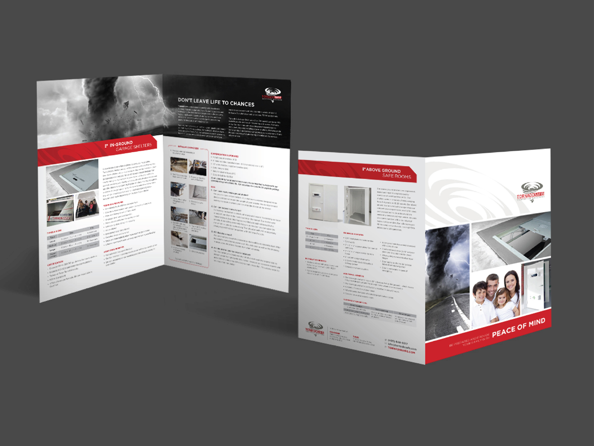 Brochure Design by Yaw Tong for TornadoSafe Shelters | Design #3986542