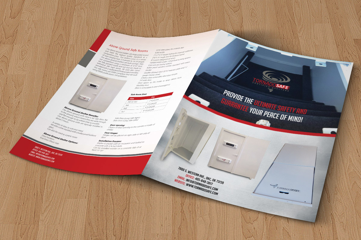 Brochure Design by Mulugeta for TornadoSafe Shelters | Design #3983173
