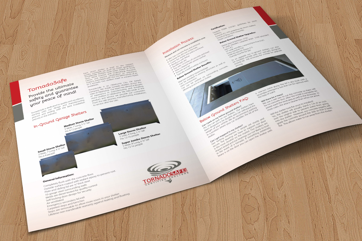 Brochure Design by Mulugeta for TornadoSafe Shelters | Design #3983177