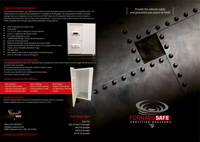 Brochure Design by Lampridis for TornadoSafe Shelters | Design #3981071