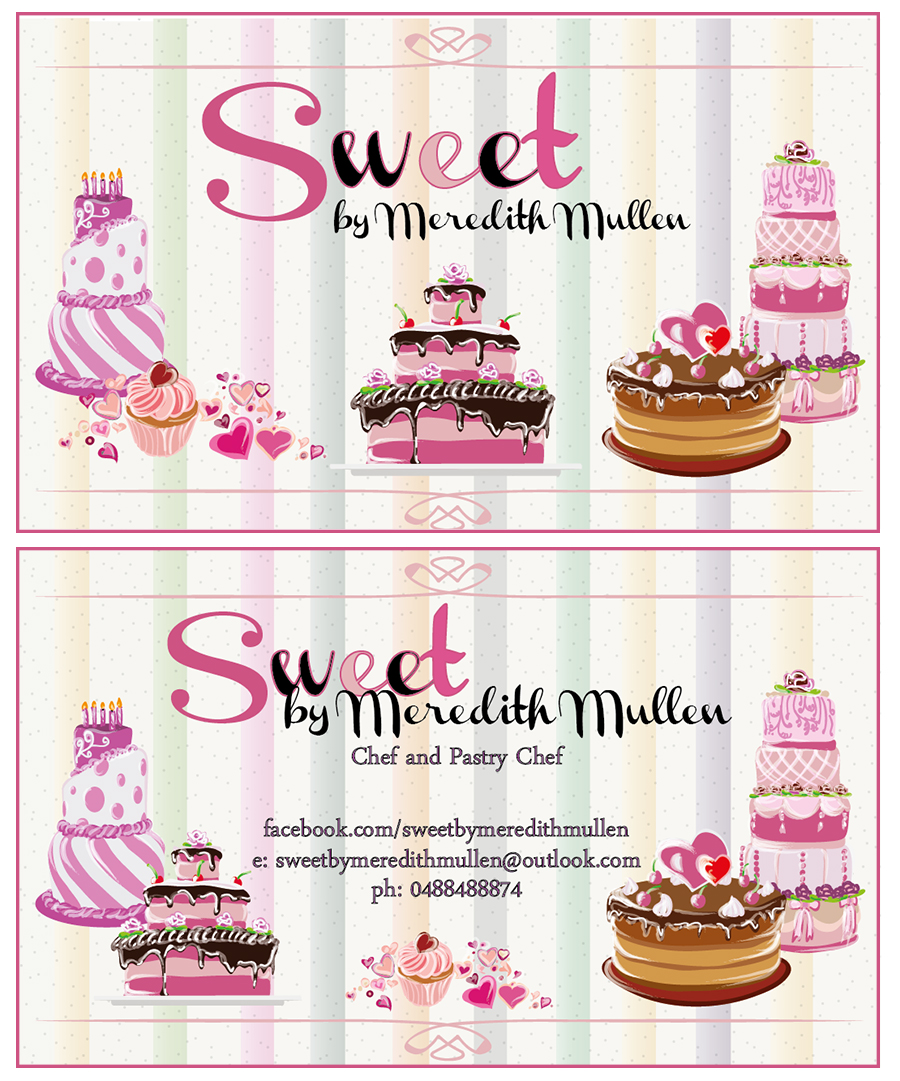 Visitenkarten-Design von Illanka Wonka für Sweet by Meredith Mullen | Design #3994676