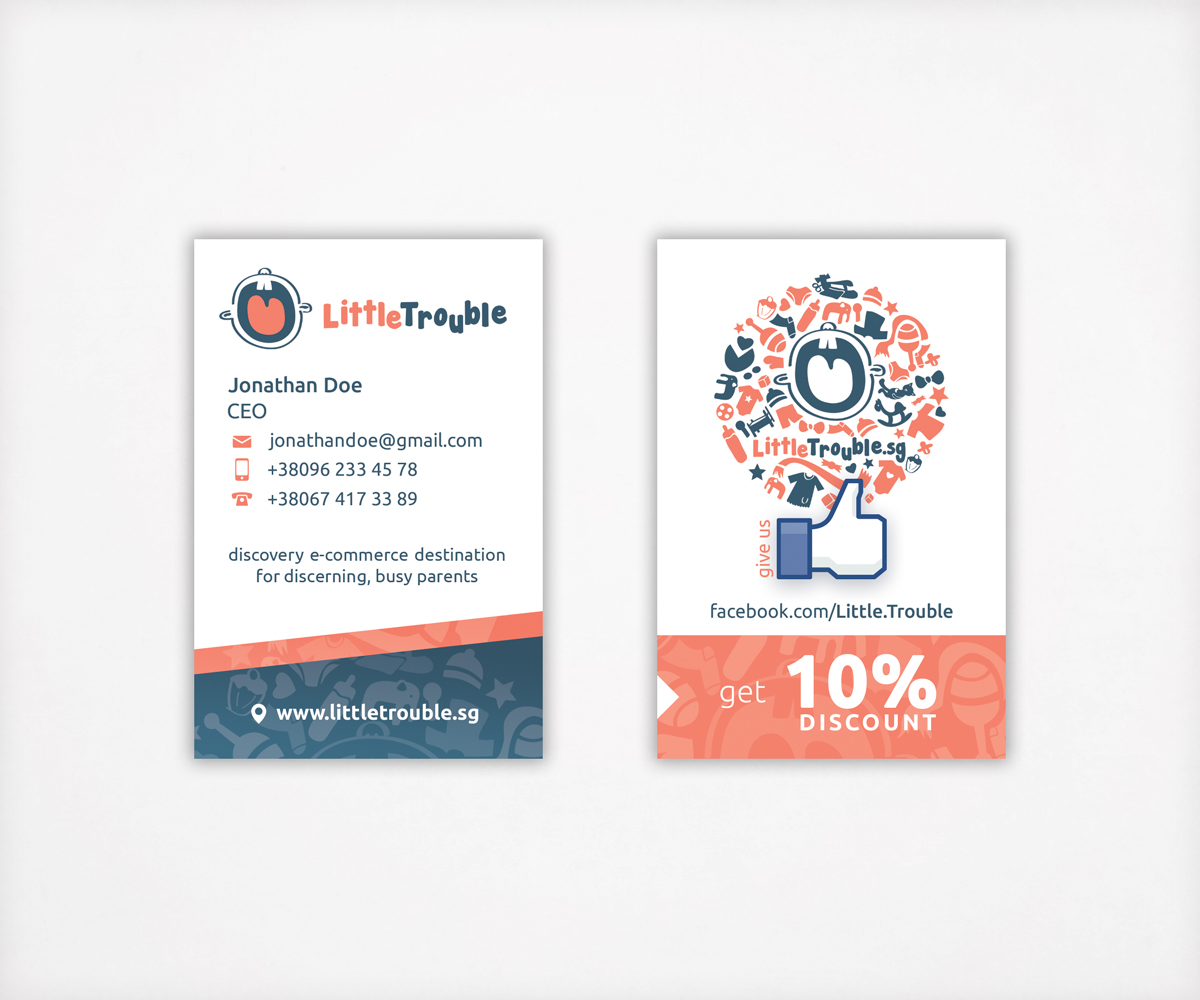Diseño de Tarjeta de Presentación por Oleksandr Tovarkov para Little Trouble | Diseño #4038835