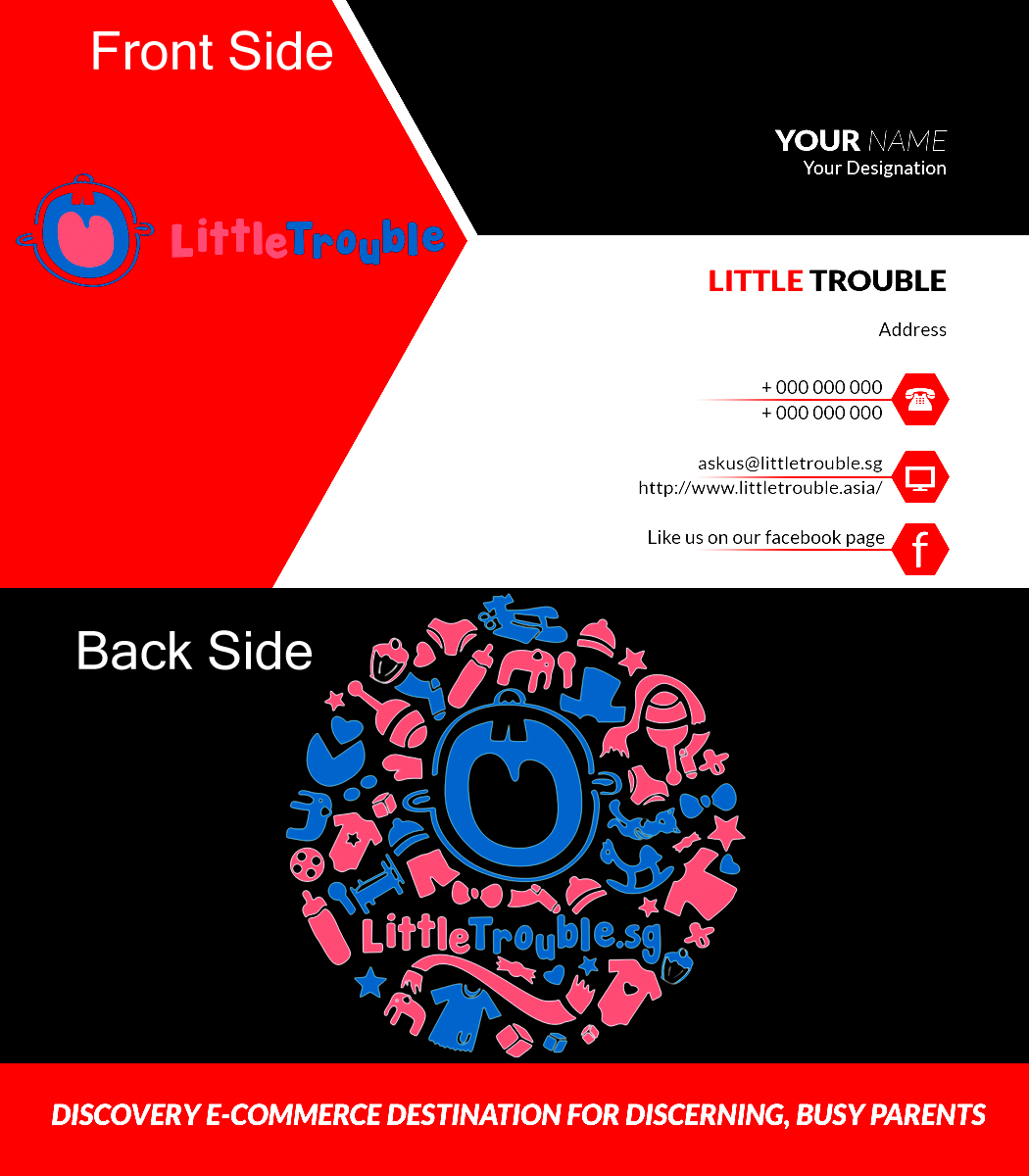Business Card Design by UmairZahid for Little Trouble | Design #3981214