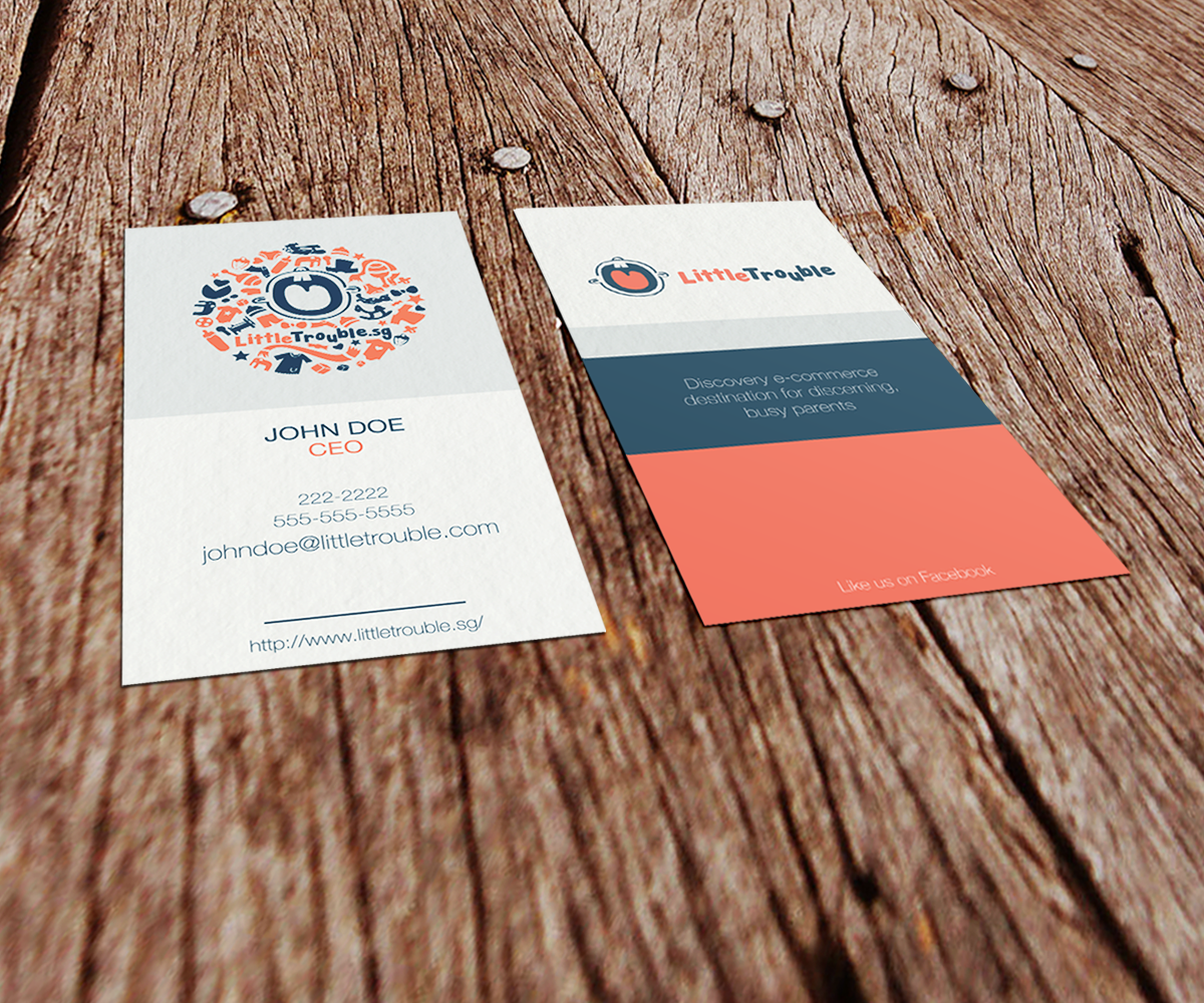 Business Card Design by E.Ali for Little Trouble | Design #4046732