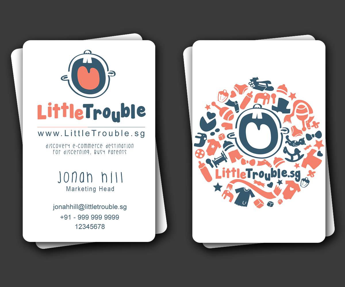 Business Card Design by Dipanshu Nagar for Little Trouble | Design #4040627