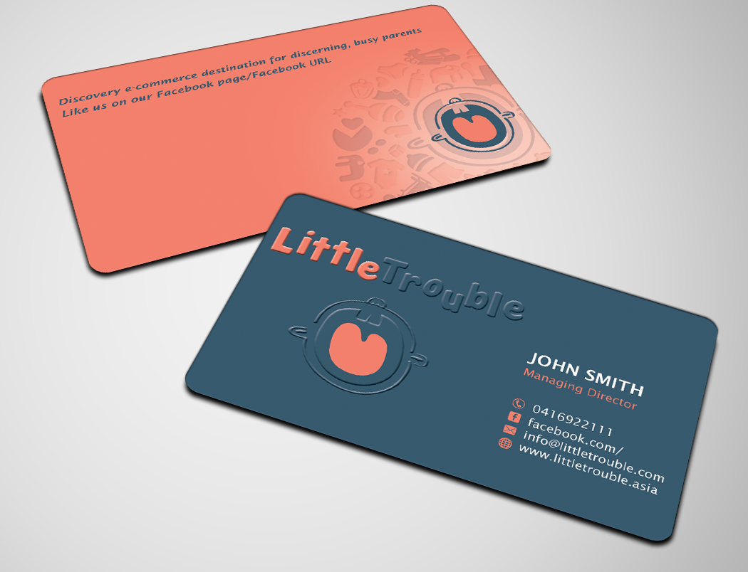 Business Card Design by shaikhdesign for Little Trouble | Design #3987022