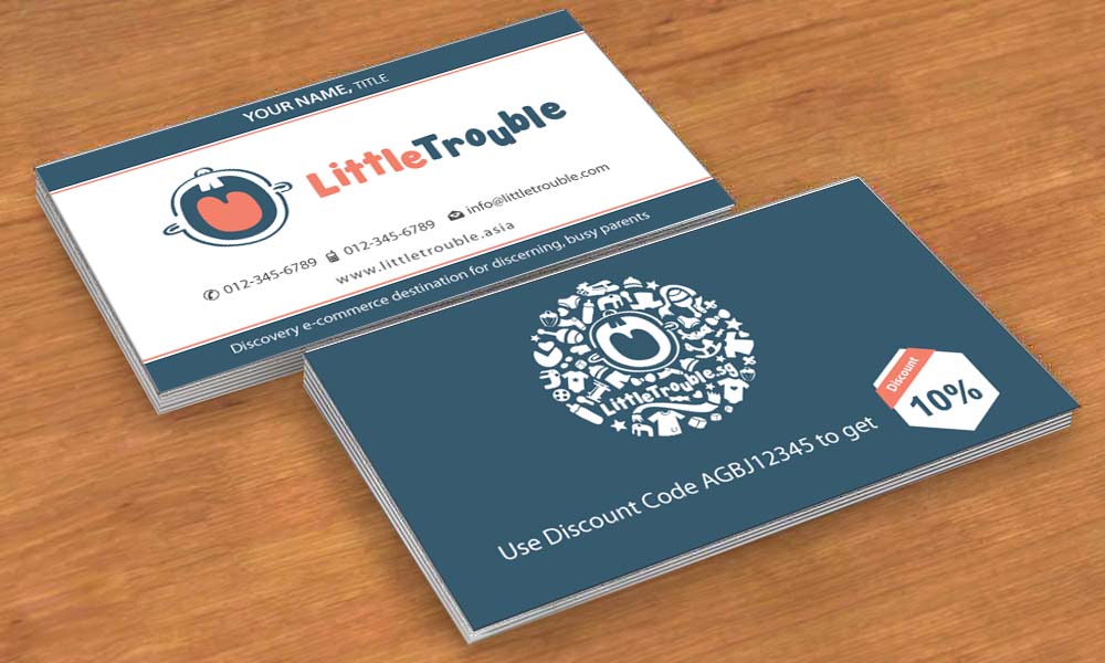 Business Card Design by Sbss for Little Trouble | Design #3985677