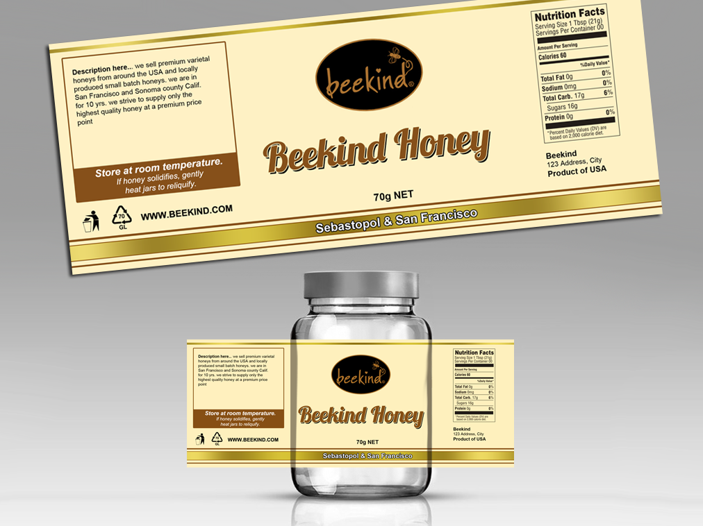 Label Design by MDesigns ™ for Beekind | Design #5250623