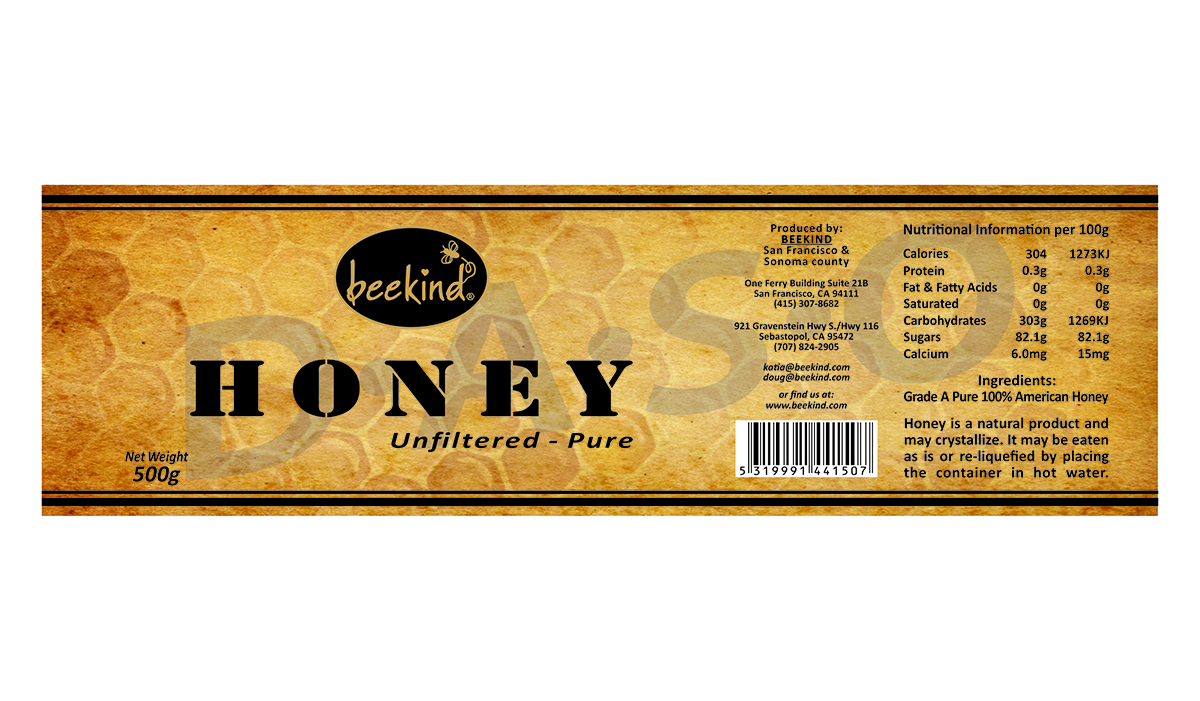 Label Design by DASO for Beekind | Design #4388118