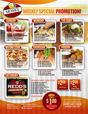 Flyer-Design von Creative Design Solutions für Mosey Inn | Design #4056741