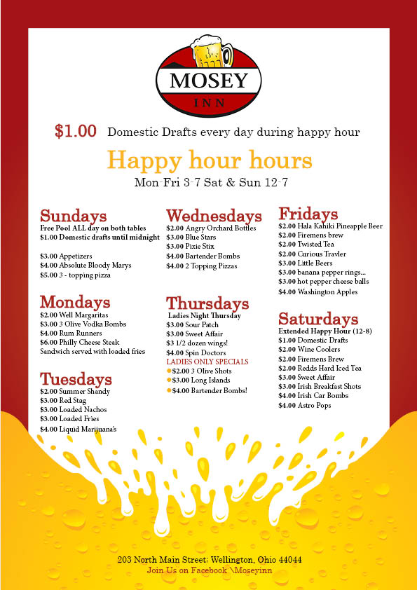 Flyer Design by Nad for Mosey Inn | Design #3980538
