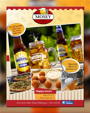 Flyer Design by theblueart for Mosey Inn | Design: #3981339