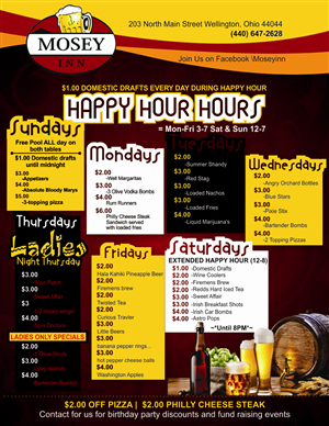Mosey Inn Weekly Special Flyer | Flyer-Design von cb1318