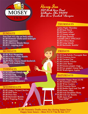 Mosey Inn Weekly Special Flyer | Flyer-Design von James Sylvester