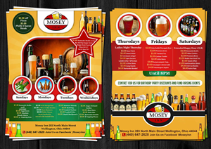 Flyer-Design von ESolz Technologies für Mosey Inn | Design #4015142
