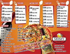 Mosey Inn Weekly Special Flyer | Flyer-Design von Mediainfy