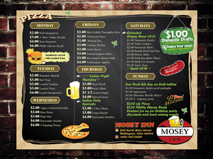 Flyer-Design von mrlee.dz90 für Mosey Inn | Design #4090152