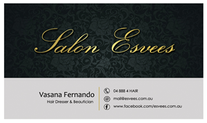 Salon Esvees | Business Card Design by Satyajit Sil Creations