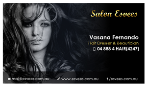 Salon Esvees | Business Card Design by Pointless Pixels India