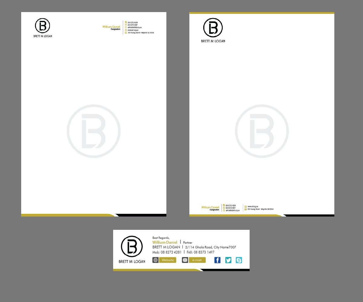 Letterhead Design by kousik for this project | Design #3987420