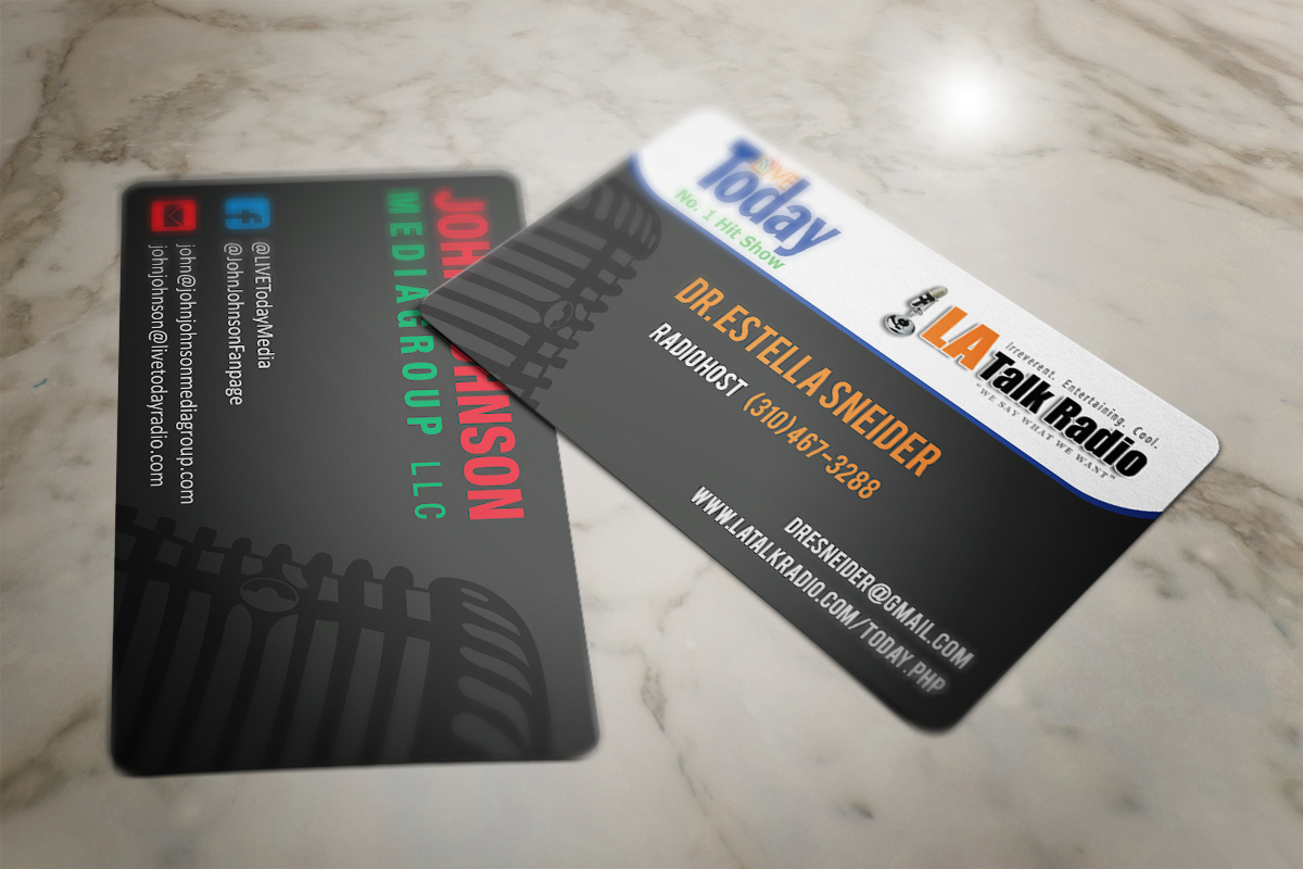 Business Card Design by MT for LIVE Today Radio with John Johnson | Design #4031595