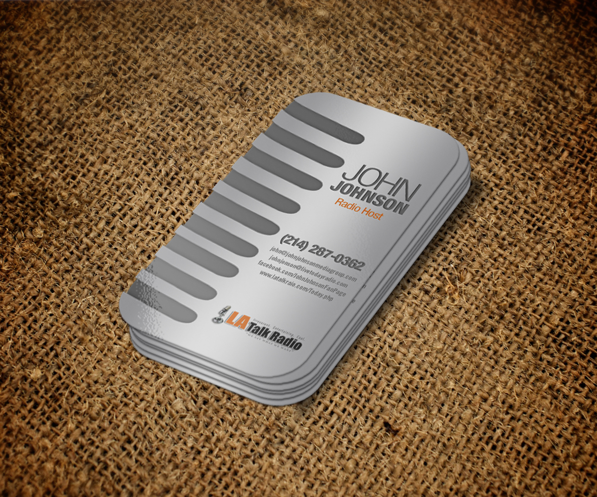 Business Card Design by jeffdefy for LIVE Today Radio with John Johnson | Design #3998714