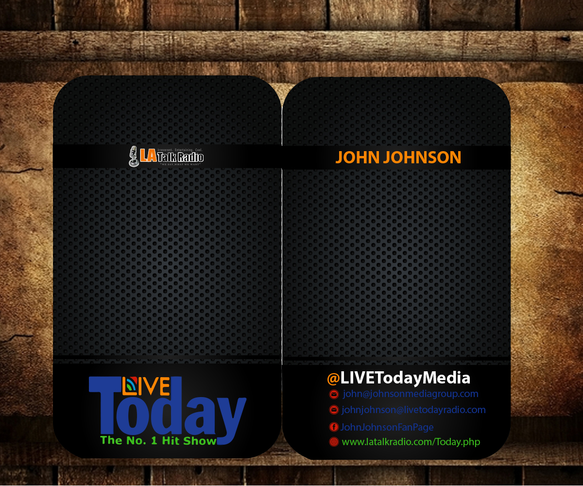Business Card Design by Aaaron for LIVE Today Radio with John Johnson | Design #4033036