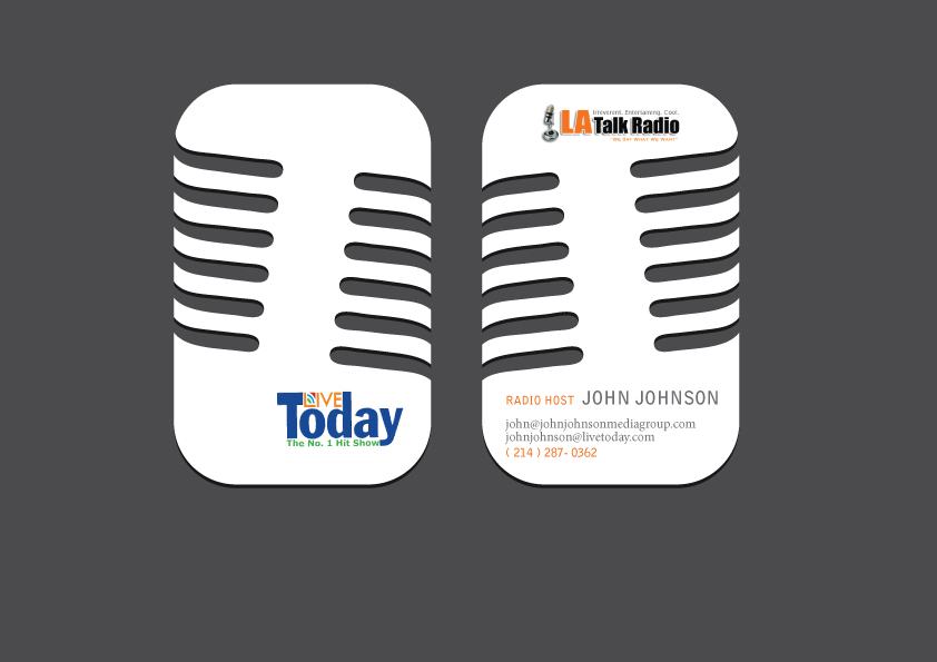 Business Card Design by Martus for LIVE Today Radio with John Johnson | Design #3996382