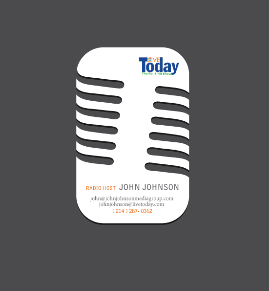 Business Card Design by Martus for LIVE Today Radio with John Johnson | Design #3996401
