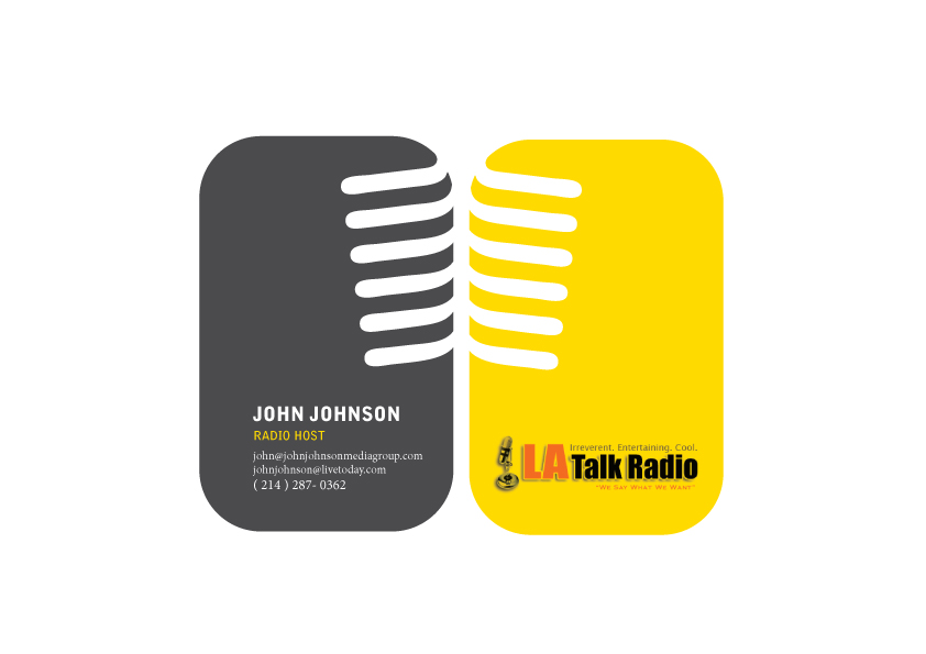 Business Card Design by Martus for LIVE Today Radio with John Johnson | Design #3996639