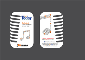 Business Card Design by Martus for LIVE Today Radio with John Johnson | Design: #4048712