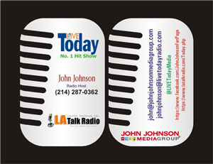 Business Card Design by INDIAN_Ashok for LIVE Today Radio with John Johnson | Design: #3982401