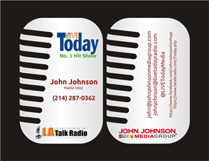 Business Card Design by INDIAN_Ashok for LIVE Today Radio with John Johnson | Design: #3982403