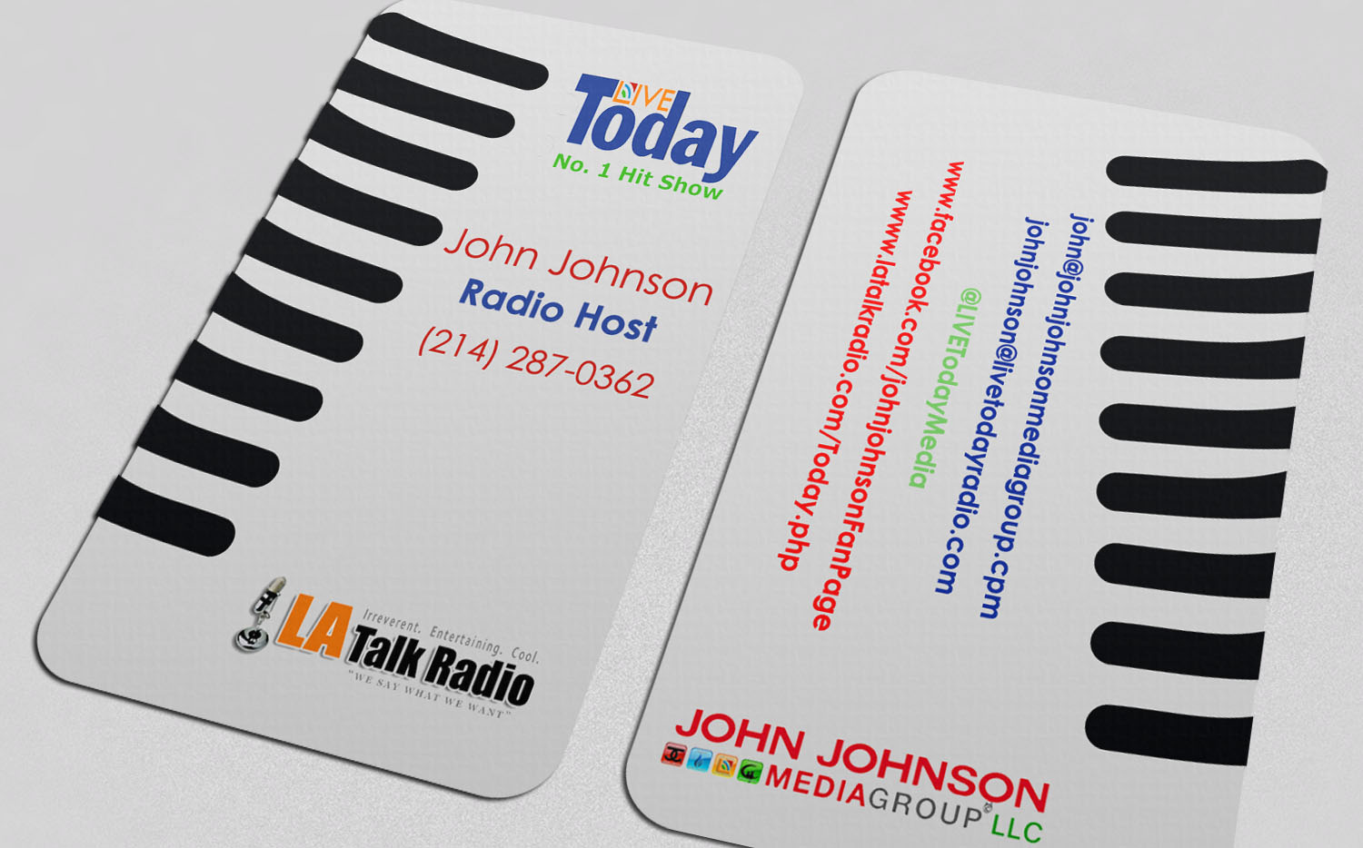 Business Card Design by SAIFUL 7 for LIVE Today Radio with John Johnson | Design #4022186