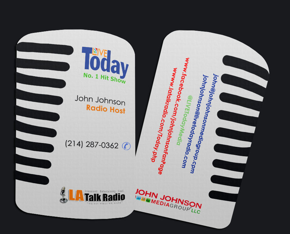 Business Card Design by SAIFUL 7 for LIVE Today Radio with John Johnson | Design #4023068