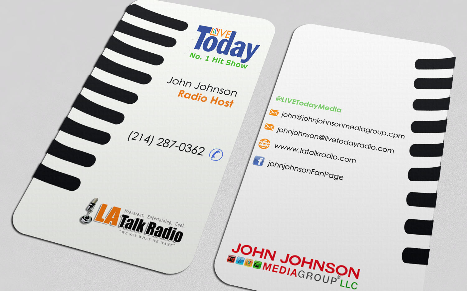 Business Card Design by SAIFUL 7 for LIVE Today Radio with John Johnson | Design #4023189