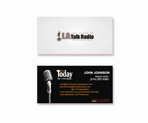 Business Card Design by Sindelar Jaroslav for LIVE Today Radio with John Johnson | Design: #4023908