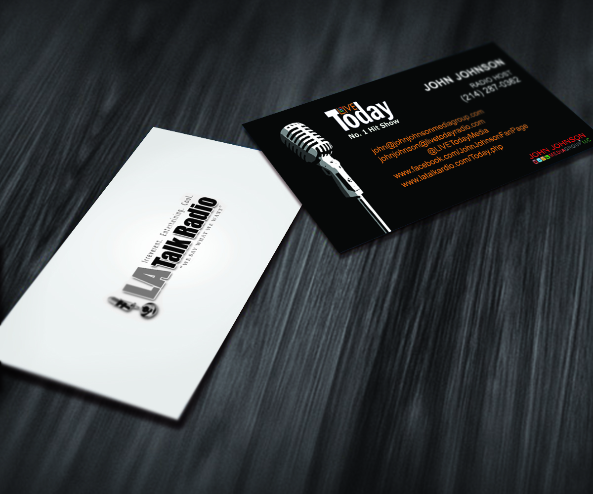 Business Card Design by Sindelar Jaroslav for LIVE Today Radio with John Johnson | Design #4023970