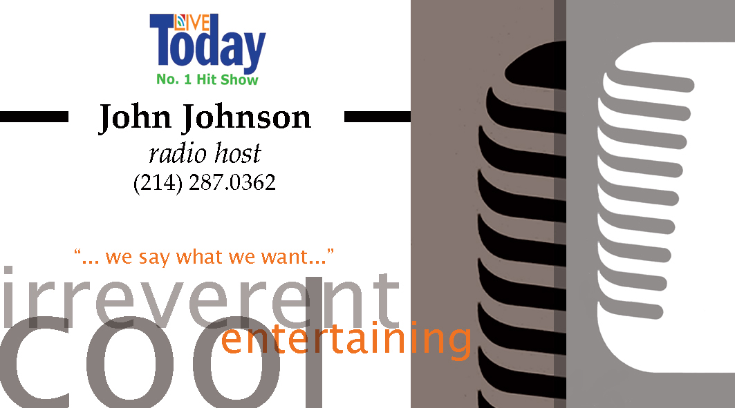 Business Card Design by zoe.hodgson for LIVE Today Radio with John Johnson | Design #3988606