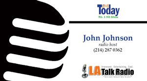 Diseño de Tarjeta de Presentación por zoe.hodgson para LIVE Today Radio with John Johnson | Diseño #3988641