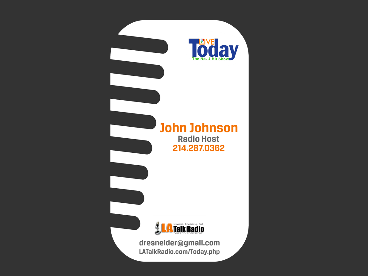 Business Card Design by REDcrackers.com for LIVE Today Radio with John Johnson | Design #4006561