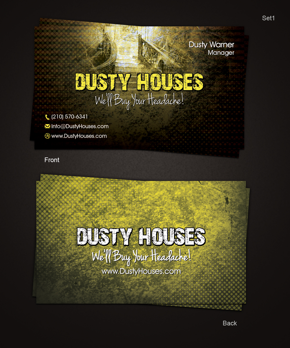 Business Card Design by Pixeleas for Dusty Houses | Design #3989673