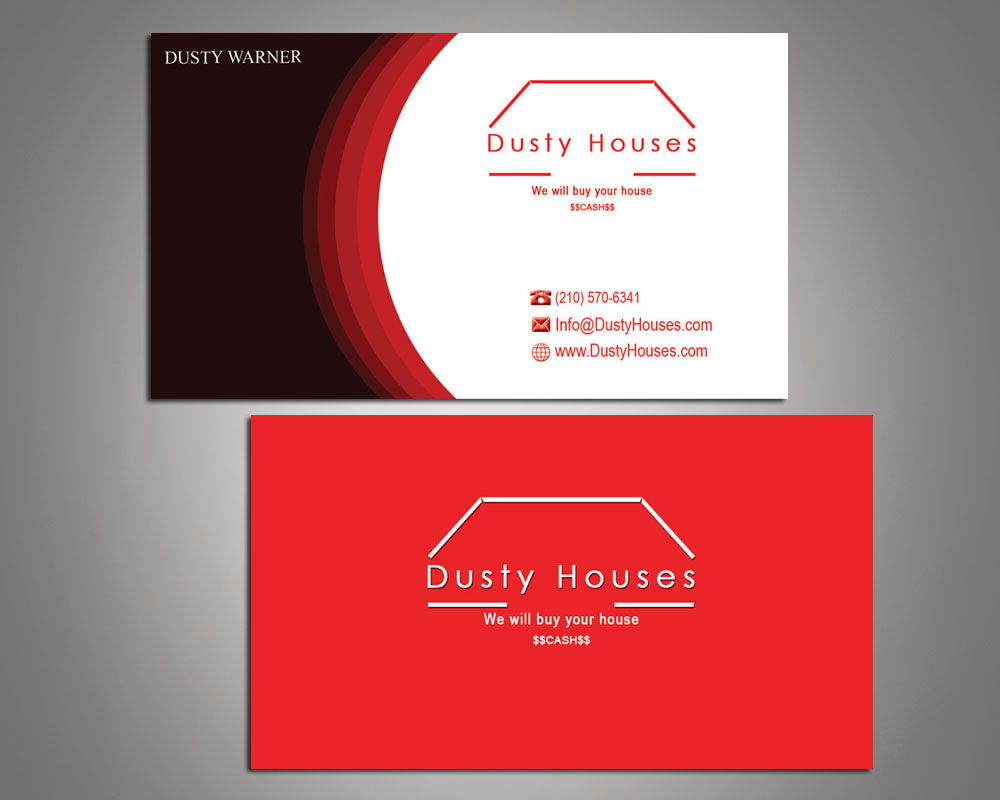 Business Card Design by vishvakarmain for Dusty Houses | Design #3992457