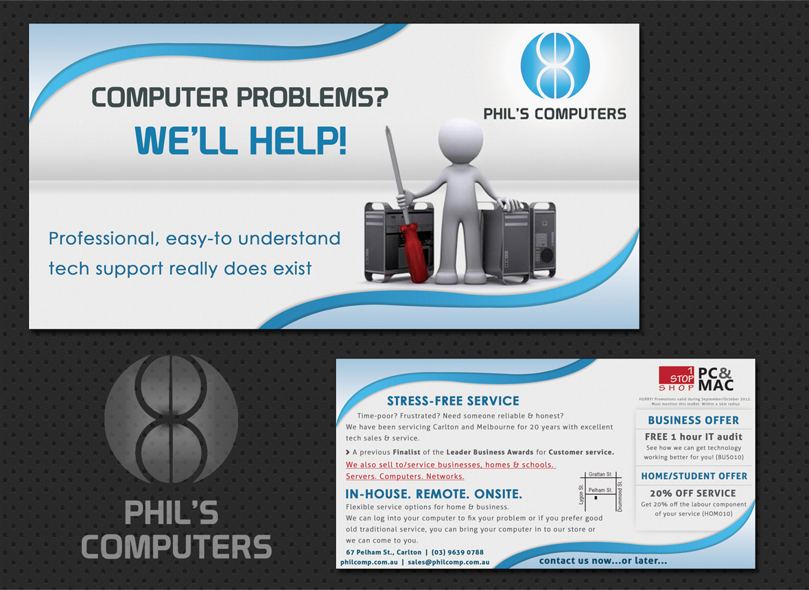Flyer Design by Creative Chamber for Phils Computers | Design #1089846