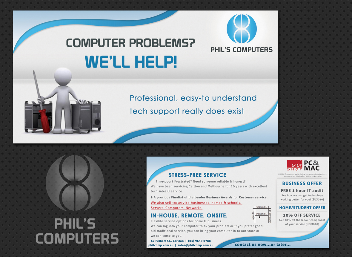 Flyer Design by Creative Chamber for Phils Computers | Design #1089848