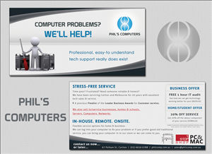 Flyer Design by Creative Chamber for Phils Computers | Design: #1089852