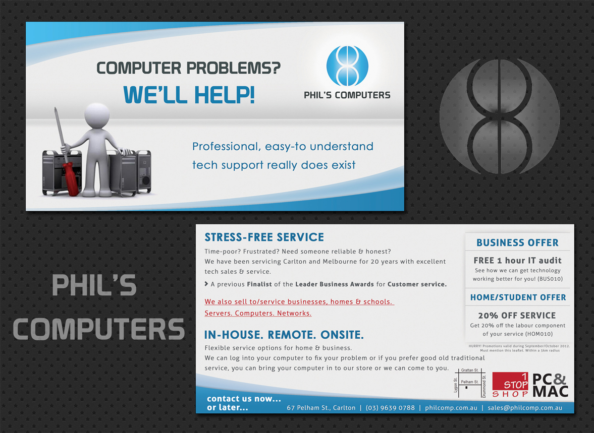 Flyer Design by Creative Chamber for Phils Computers | Design: #1089855